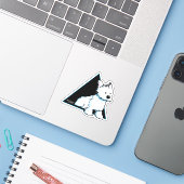 Breezy WESTIE Sticker (Laptop mit iPhone)