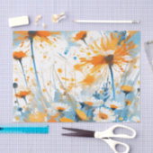 Breezy Wildblume Field in Orange Seidenpapier (Handwerk)
