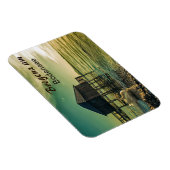 Bregenz am Bodensee Vintag Sunset Souvenir Magnet (Rechte Seite)