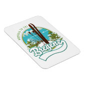 Bregenz austria to ski logo magnet (Rechte Seite)