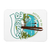 Bregenz austria to ski logo magnet (Horizontal)