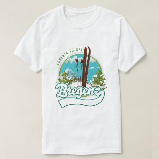 Bregenz austria to ski logo T-Shirt (Design vorne)
