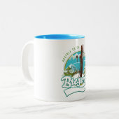 Bregenz austria to ski logo zweifarbige tasse (Vorderseite Links)