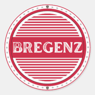 Bregenz City Pride Emblem – Österreichische Identi Runder Aufkleber