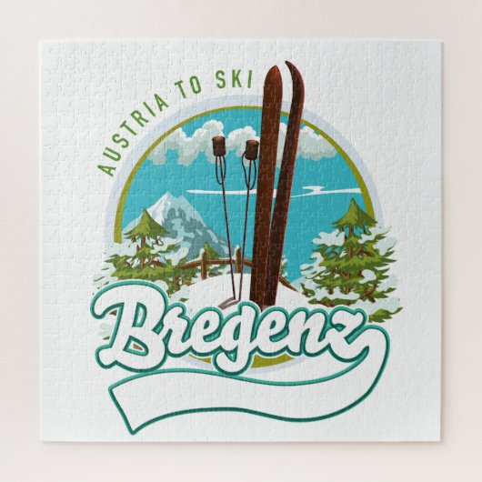 Bregenz Österreich Skilogo Puzzle (Vertikal)