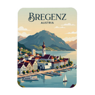 Bregenz Skyline Österreich Magnet