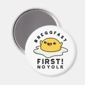 Breggfast First No Yolk Funny Egg Pub Magnet (Vorderseite/Rückseite)