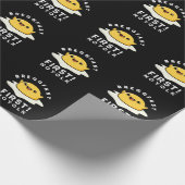 Breggfast First No Yolk Funny Egg Pun Dark BG Geschenkpapier (Ecke)
