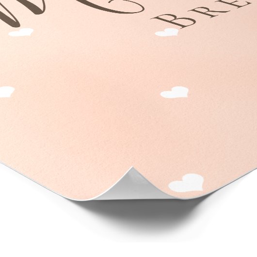 Brei und Bubbly Coffee and Mimosa Bar Sign Poster (Ecke)