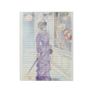 Breit liniertes Papier - Vintage viktorianische Mo Notizblock