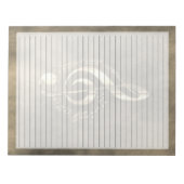 Breitband Gold Music Treble Clef Sepia 8.5 x 11 Notizblock (Vorderseite)