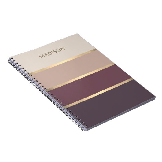 Breitband-modernes Monogramm-Notebook Notizblock (Rechte Seite)