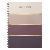 Breitband-modernes Monogramm-Notebook Notizblock (Vorderseite)