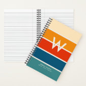 Breitband Retro Strickmonogramm Persönlich Notizblock (Innen)