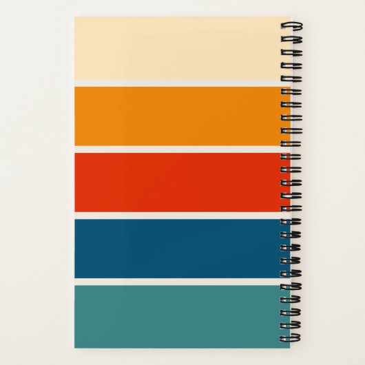 Breitband Retro Strickmonogramm Persönlich Notizblock (Rückseite)