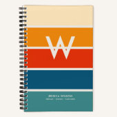 Breitband Retro Strickmonogramm Persönlich Notizblock (Vorderseite)