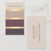 Breitband Streifen Modernes klassisches Gold Visitenkarte (Vorne/Hinten)