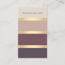 Breitband Streifen Modernes klassisches Gold Visitenkarte