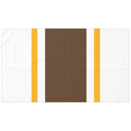 Breite 70er Jahre Braungelbe Streifen Tischdecke