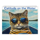 Breite auf dem Wasser Witzige Coole Katzen Boot Kalender (Titelbild)