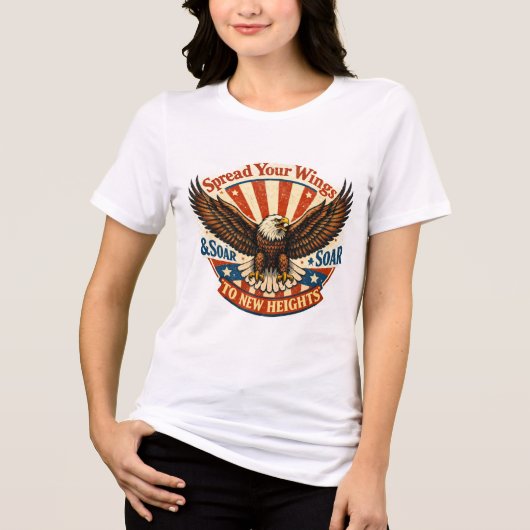 Breite deine Flügel aus Tri-Blend Shirt (Vorderseite)