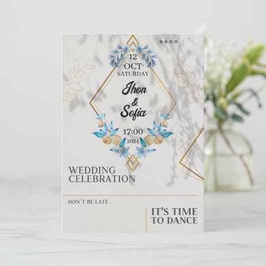 Breite Einladung (Stehend Vorderseite)