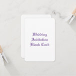 BREITE EINLADUNG BLANK FLACHKARTE<br><div class="desc">Einladung zum Hochzeitsfeiern Blank Flat Card. Passen Sie mit Ihrem Design,  Ihren Details oder Ihrer Nachricht an. Danke!</div>