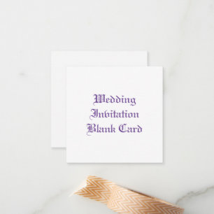 BREITE EINLADUNG BLANK FLAT NOTE CARD