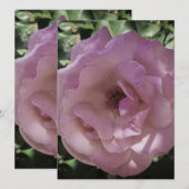 BREITE EINLADUNG Flachkarte ROSE STIL DESIGN (Vorne/Hinten)