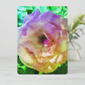 BREITE EINLADUNG Flachkarte SCHÖNE ROSE STIL (Stehend Vorderseite)