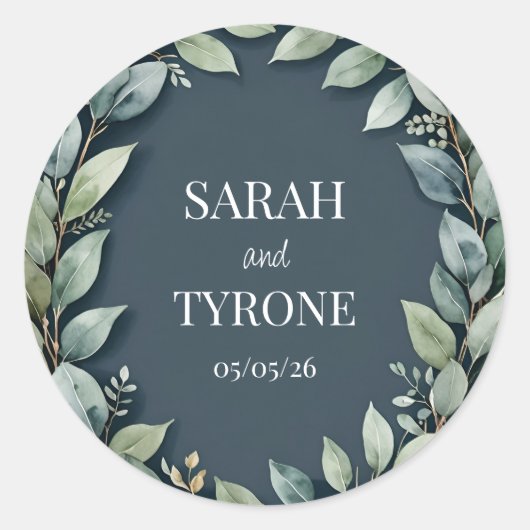 BREITE EUCALYPTUS-KRIMINALITÄT RUNDER AUFKLEBER (Vorderseite)