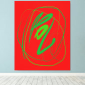 Breite Geste Stretched Canvas Print Leinwanddruck (Insitu (Holzboden))