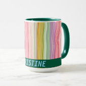 Breite, gewellte Linien in gürtelfarbenen Farben m Tasse (VorderseiteRechts)