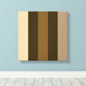 Breite hintere vertikale Streifen Creme/Braun Leinwanddruck (Insitu (Holzboden))