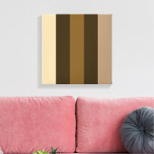 Breite hintere vertikale Streifen Creme/Braun Leinwanddruck (Insitu (Wohnzimmer))