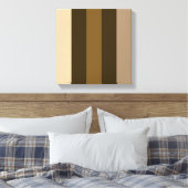 Breite hintere vertikale Streifen Creme/Braun Leinwanddruck (Insitu (Schlafzimmer))