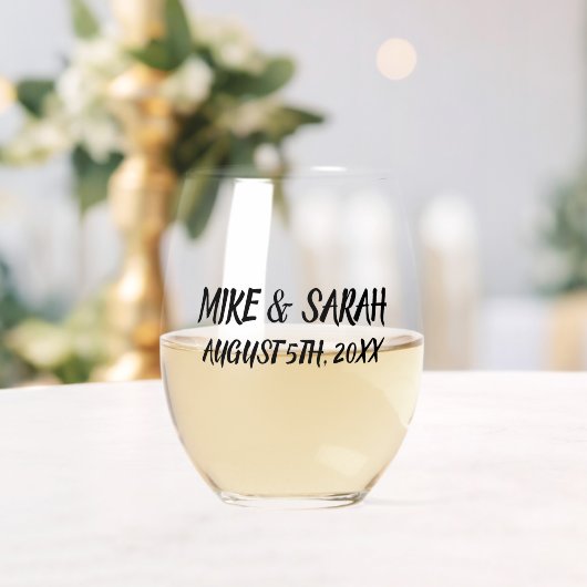 BREITE KUSTOM STEMLESS WEINGLAS OHNE STIEL (Insitu (Hochzeit))