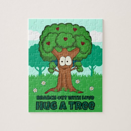 Breite Liebe aus Umarme einen Baum Puzzle (Vertikal)