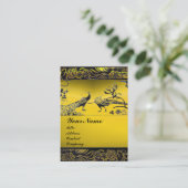 BREITE LIEBE VÖGEL, Schwarz-weiß, gelber Topaz Visitenkarte (Stehend Vorderseite)