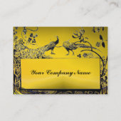 BREITE LIEBE VÖGEL, Schwarz-weiß, gelber Topaz Visitenkarte (Rückseite)
