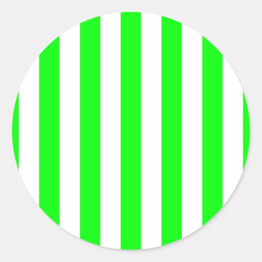 Breite Limone Streifen Runder Aufkleber (Vorderseite)