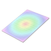 Breite Linien auf Pastel Watercolor Regenbogen Notizblock (angewinkelt)