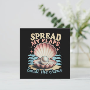Breite Meine Flügel aus, rieche den Ozean, lustig, Einladung