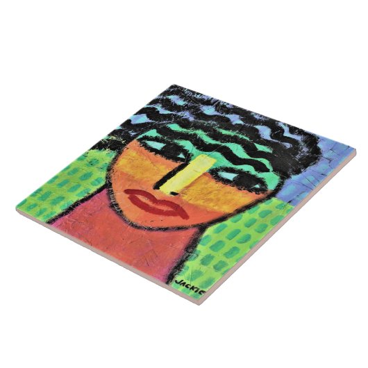 Breite offene Abstrakte Malerei auf OSB-Motherboar Fliese (Seite)