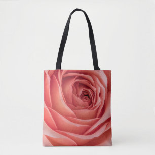 breite offene orange rosa Rosenblüte Innenherz mac Tasche