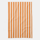 Breite Orange Weiße Streifen Geschirrtuch (Vertikal)