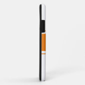 Breite Orangenstreifen auf Coolem Sommerweiß Case-Mate iPhone Hülle (Hinten/Rechts)