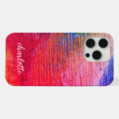 Breite Schlaganfall mit Monogrammname iPhone Hülle (Rückseite (Horizontal))