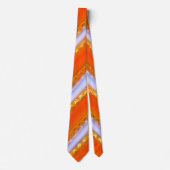 Breite Streifen in Eis bis gelblich-orangefarbene Krawatte (Vorderseite)