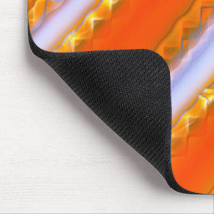 Breite Streifen in Eis bis gelblich-orangefarbene  Mousepad